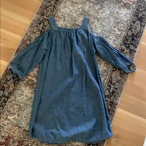 Madewell cold shoulder chambray dress